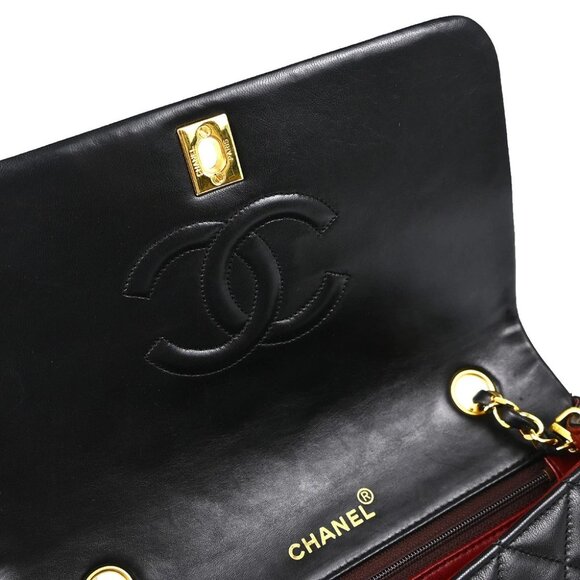 Chanel Black Lambskin Turnlock Small Full Flap Shoulder Bag XX07071 - Picture 4 of 7